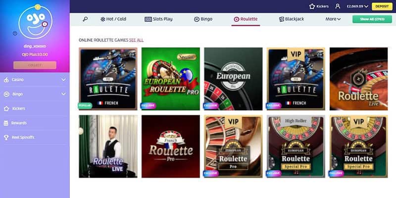 playojo uk roulette